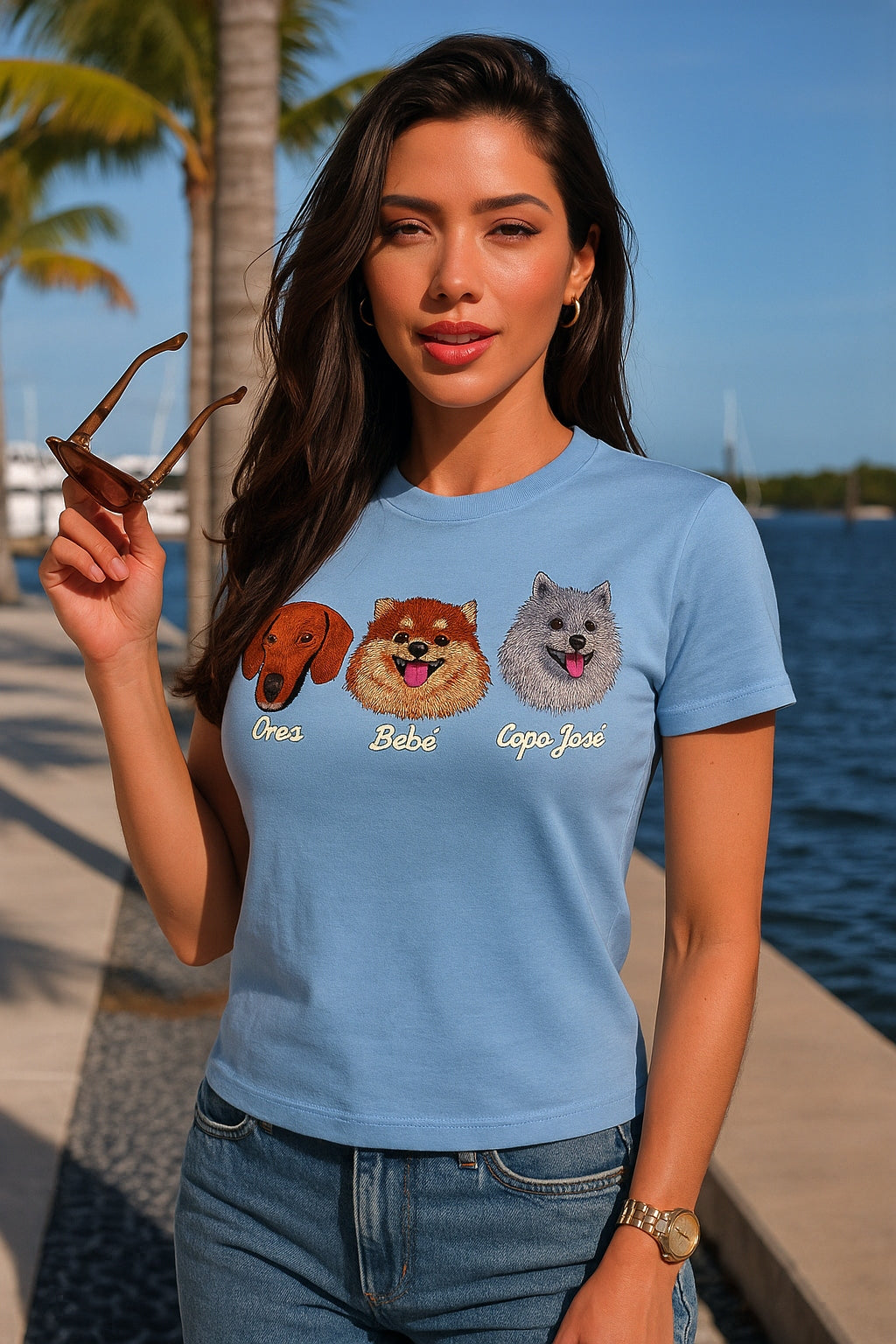 Camiseta manga corta 3 o mas mascotas