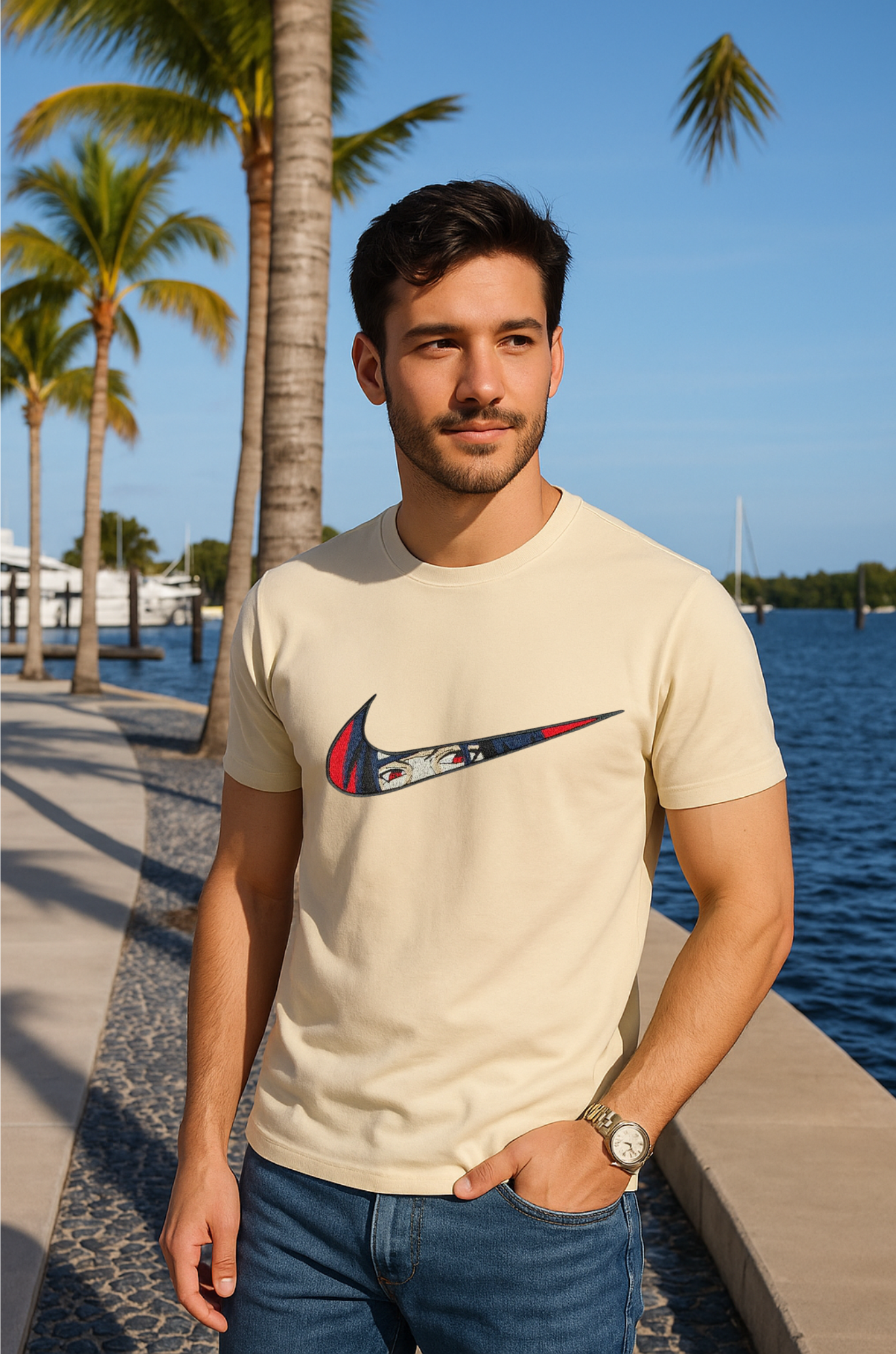 Camiseta Bordada diseño  itachi