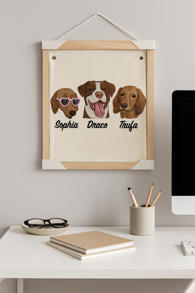 Cuadro con 3 Mascotas