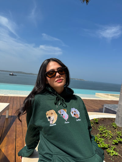 Hoodie personalizado de mascota con 3 o mas caras